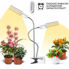 Greatstore Domácí zahrádka s LED osvětlením, klipsnou a časovačem - 45W