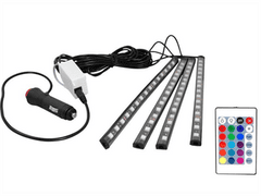 LTC Vnitřní osvětlení automobilu 4xRGB 15LED pásek 12V D.O., IP54