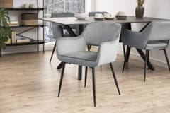 Design Scandinavia Jídelní židle s područkami Ranja (SET 2 ks), textil, tmavě šedá