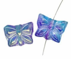 Kraftika 8ks crystal alaska blue purple ab butterfly moth beads