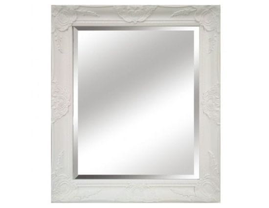 KONDELA Zrcadlo, bílý dřevěný rám, MALKIA TYP 13