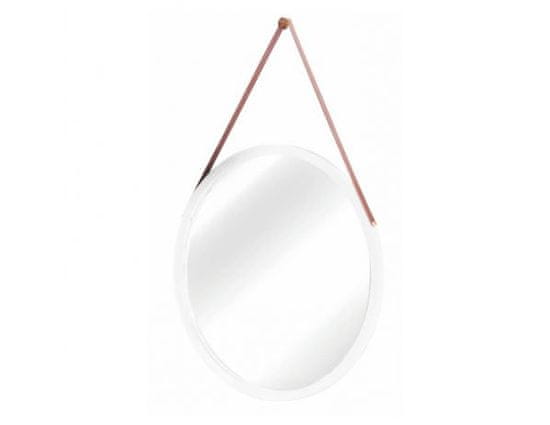 KONDELA Zrcadlo, bambus/bílá, LEMI 1