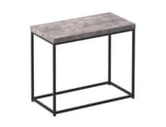 KONDELA Příruční stolek, černá / beton, TENDER