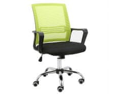 KONDELA Kancelářská židle, síťovina zelená / látka černá, APOLO