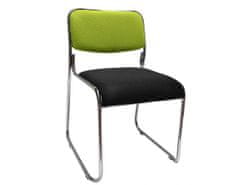 KONDELA Zasedací židle, zelená/černá síťovina, BULUT
