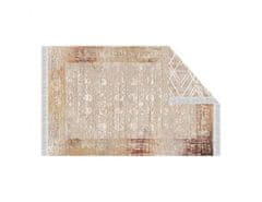KONDELA Oboustranný koberec, béžová/vzor, 80x150, NESRIN