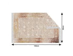 KONDELA Oboustranný koberec, béžová/vzor, 80x150, NESRIN