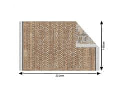 KONDELA Oboustranný koberec, vzor / hnědá, 180x270, MADALA