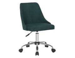 KONDELA Kancelářská židle, smaragdová/chrom, EDIZ