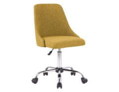 KONDELA Kancelářská židle, žlutá/chrom, EDIZ