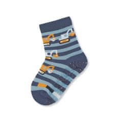 Sterntaler ponožky ABS protiskluzové chodidlo SUN bagry, modré 8022100, 18