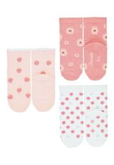 Sterntaler ponožky dívčí 3 páry růžové, jahůdky 8322125, 22