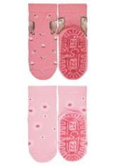 Sterntaler ponožky ABS protiskluzové chodidlo AIR, 2 páry, koník, růžové 8032130, 22