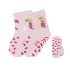 Sterntaler ponožky na lezení protiskluzové dívčí se třpytem 2 páry růžové mořská panna 8012052, 22