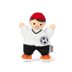 Sterntaler hračka chrastící malá panenka fotbalista Lukas 19 cm 3001854, bílá