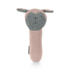 Sterntaler GOTS hračka ovečka chrastící do ruky pletená 16 cm růžová 3301980