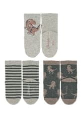 Sterntaler ponožky zimní 3páry, chlapecké dinosauři šedé 8422120, 26