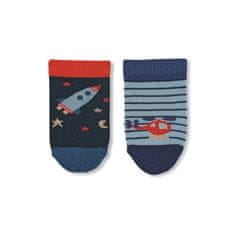 Sterntaler kojenecké ponožky chlapecké 3 páry tmavě modré raketa 8312120, 14