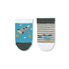 Sterntaler kojenecké ponožky chlapecké 3 páry šedé raketa 8312120, 14
