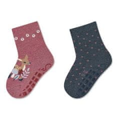 Sterntaler ponožky protiskluzové ABS 2 páry srnka, červené 8102123, 18