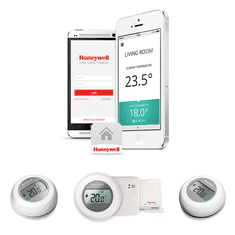 Honeywell Home EvoHome Round Home Connected Y87RFC2074, sada termostat, relé, gateway, +2% ErP IV