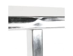 KONDELA Konzolový stolek v industriálním stylu, bílá / chrom, Kornis