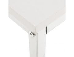 KONDELA Konzolový stolek v industriálním stylu, bílá / chrom, Kornis
