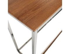 KONDELA Konzolový stolek v industriálním stylu, dub / chrom, KORNIS