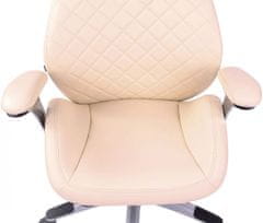 BHM Germany Kancelářská židle Layton, syntetická kůže, krémová