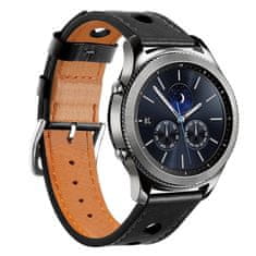 BStrap Leather Italy řemínek na Samsung Galaxy Watch 3 45mm, black