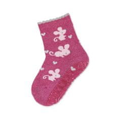 Sterntaler ponožky ABS protiskluzové chodidlo AIR tmavě růžové, myšky 8132110, 18