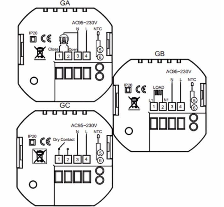 iQtech SmartLife GALW-W, WiFi termostat pro kotle s potenciálovým spínáním,  bílý