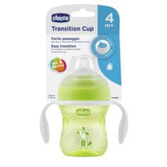 Chicco Hrneček učící Transition s držadly 200 ml zelený 4m+