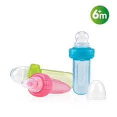 Nuby Krmítko silikonové Easy squeezy feeder 6 m+, zelená