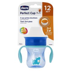 Chicco Hrneček Perfect 360 s držadly 200 ml modrý 12m+