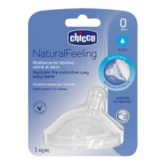 Chicco Dudlík na láhev Natural Feeling silikon pomalý průtok 0m+ 1 ks