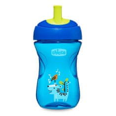 Chicco Hrneček Advanced s brčkovým náustkem 266 ml modrý 12m+