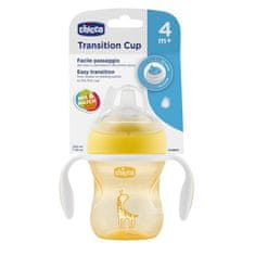 CHICCO Hrneček učící Transition s držadly 200 ml žlutý 4m+