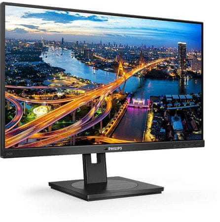 Kancelársky monitor Philips 242B1 vhodný pre grafické programy vývojárov dizajnérov kreatívcov kompatibilita Full HD rozlíšenie sRGB NTSC 2× 2 W reproduktormi 