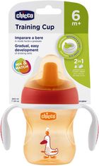 Chicco Hrneček Training s držadly 200 ml orange 6 m+