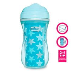 Chicco Hrneček Active termo s tvrdým pítkem 266 ml modrý, hvězdičky 14m+