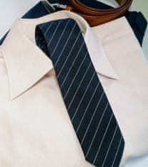 ORNATE Elegantní kravata Navy Blue Formal ze 100% přírodní bavlny 