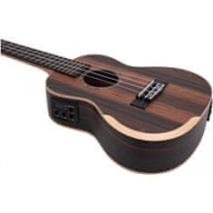 Dimavery UK-800, elektroakustické koncertní ukulele, ebenové