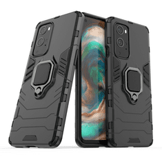 IZMAEL Odolné Pouzdro Ring Armor Case pro OnePlus 9 Pro - Černá KP9719