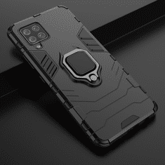 IZMAEL Odolné Pouzdro Ring Armor Case pro Samsung Galaxy A42 5G - Černá KP9703