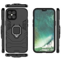 IZMAEL Odolné Pouzdro Ring Armor Case pro Apple iPhone 12 Pro Max - Černá KP9712