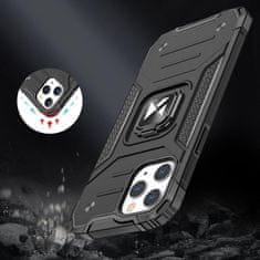 WOZINSKY Pouzdro Ring Armor s magnetickým úchytem pro iPhone 13 , stříbrná
