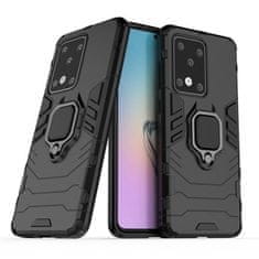 IZMAEL Odolné Pouzdro Ring Armor Case pro Samsung Galaxy S20 Ultra - Černá KP9699