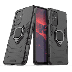 IZMAEL Odolné Pouzdro Ring Armor Case pro OnePlus 9 - Černá KP9720