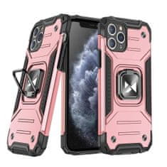 WOZINSKY Hybrid pancéřové pouzdro s kroužkem na iPhone 11 Pro pink